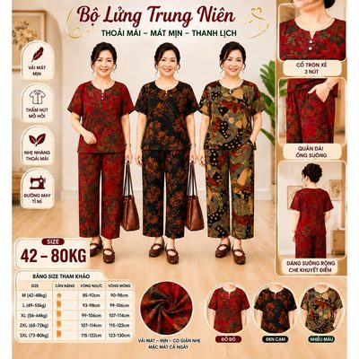 Đồ Bộ Nữ Mặc Nhà Lụa Latin Cao Cấp #14