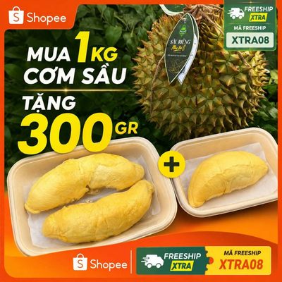 Sầu Riêng Ri6 Cơm Vàng Hạt Lép Khay 500g #16